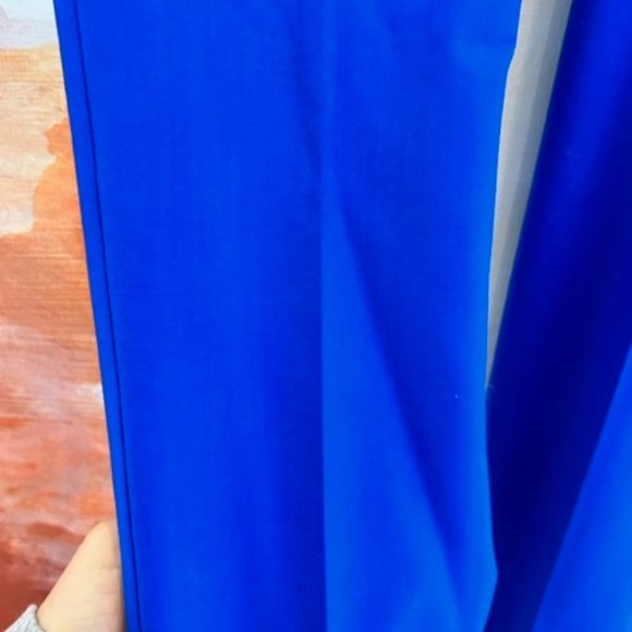 Royal Blue Theory Wool Pants - Picture 2 of 4